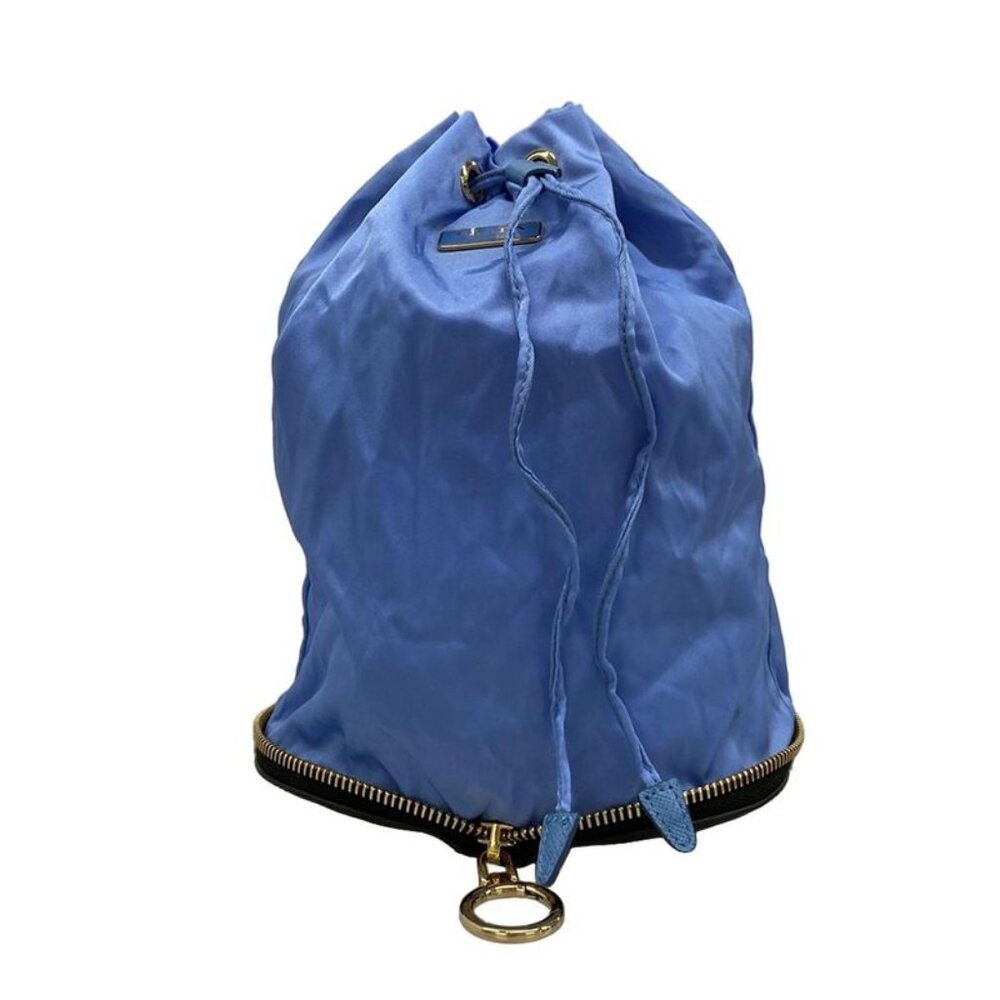 Prada Pouch Light Blue Black Drawstring Foldable … - image 6